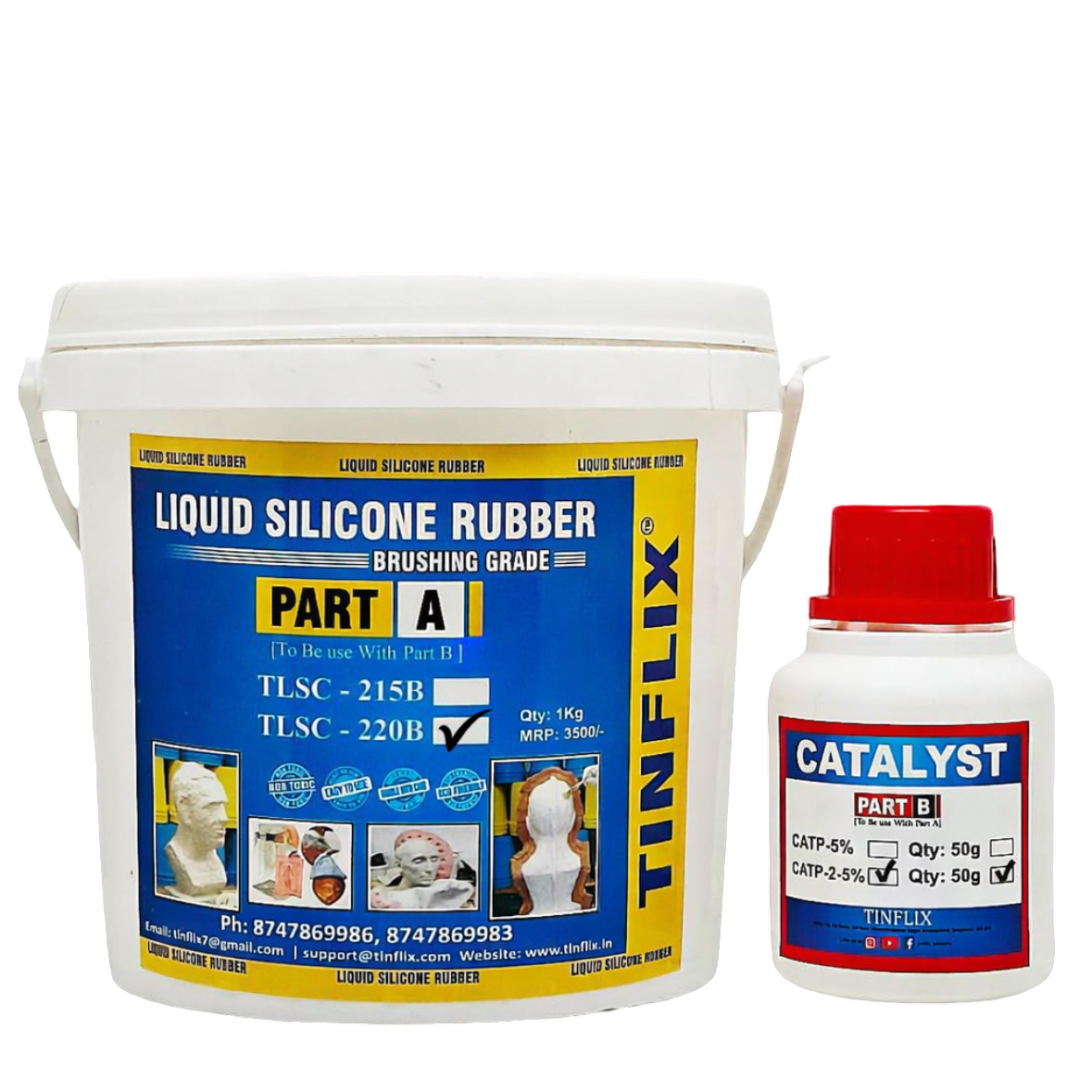 IMG_5190 TLSC 220B Liquid Silicone Rubber for Mould Making – Brushable RTV Silicone Rubber with Catalyst