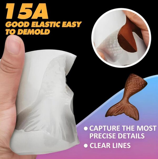 tls 115 liquid silicone rubber, 15a hardness, 1:1 mixing ratio, ideal for candy and toys mold making