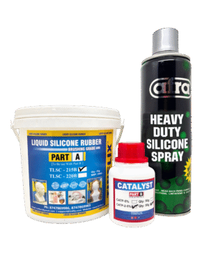 TLSC – 215B/220B 1kg – Tinflix Liquid Silicone Rubber & Afra Heavy Duty Silicone Spray 300 ml (Combo)