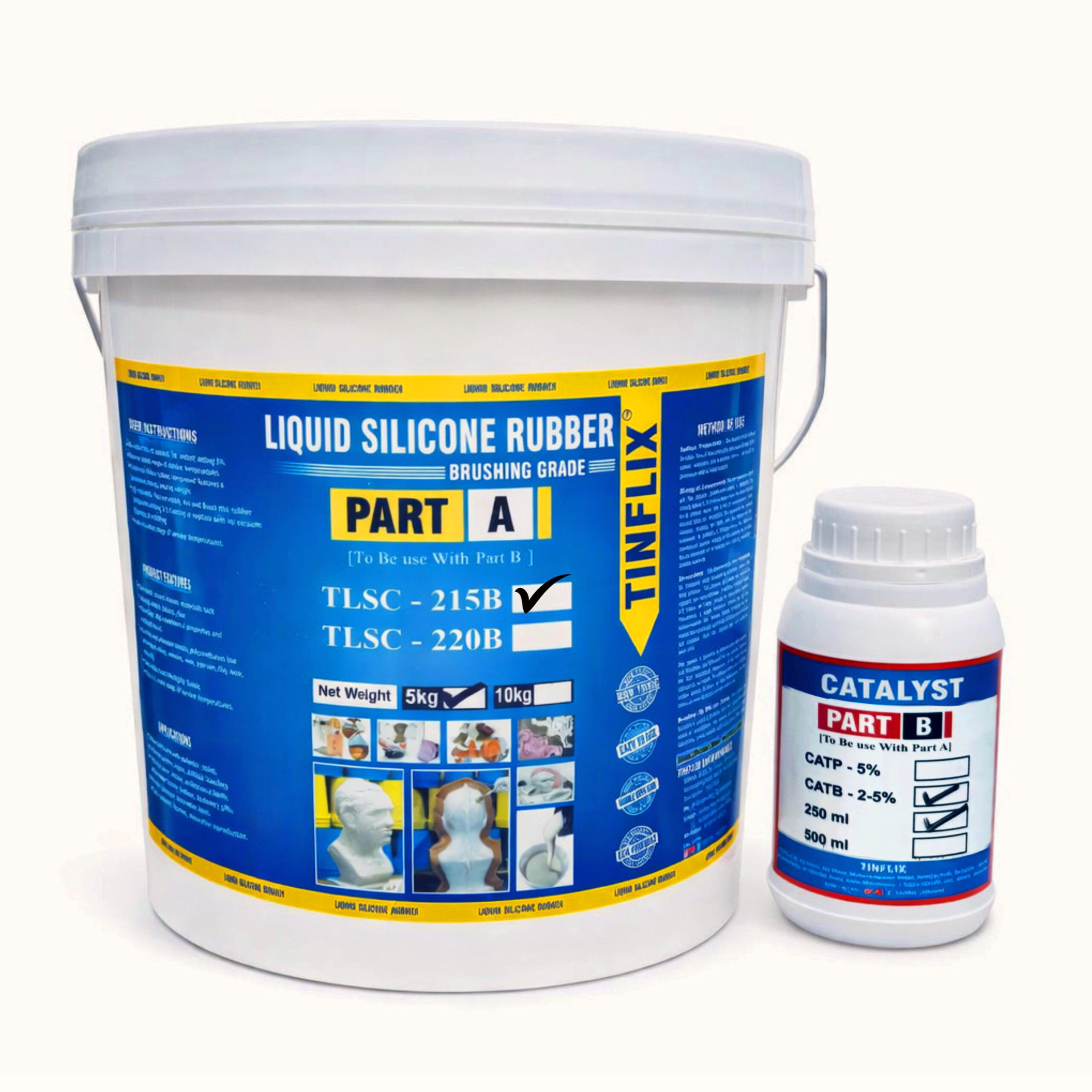 Brushable RTV 5KG Liquid Silicone Rubber with Catalyst For Mold Making